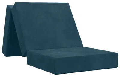 Image de Canapé-lit pliant vidaXL 75 x 67 x 45 cm Bleu