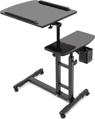 Obrázek produktu pro Mobilní stojící stůl, výškově nastavitelný, kompaktní provedení, černý