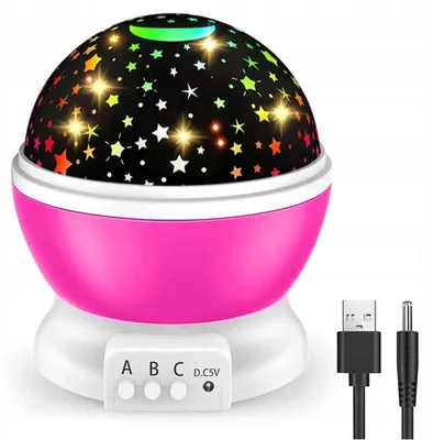 Immagine prodotto di Luce Notturna Stella Proiettore Rotante Per Bambini Camera Da Letto Rosa