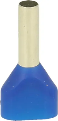 Image de Embouts TWIN isolés, taille N, code couleur DIN, section 2 x 2,5 mm² bleu - 1 pièce