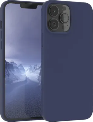Produktbild von EAZY CASE Silikonhülle für Apple iPhone 13 Pro Max Silikon Backcover Schutz in Blau