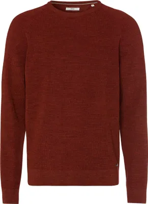 Produktbild von 24877 Brax, Roy,  Herren Crew Neck Rundhals Pullover Pulli, Mittelstrick, rostrot, 56