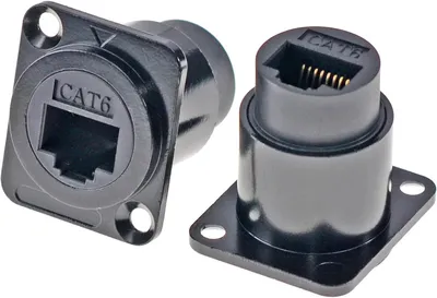 Obrázek produktu pro Voděodolné konektory RJ45, Cat6, 5 kusů, samice-samice, pro ethernetové sítě