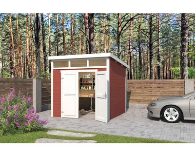 Produktbild von Gartenhaus Outdoor Life Kibo 3 270 x 274,1 cm schwedischrot