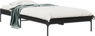 Produktbild von vidaXL Bettgestell Schwarz 90x190 cm Holzwerkstoff und Metall