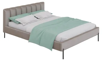 Obrázok produktu pre Selsey Milanno - Čalúnená posteľ 160x200 cm s lamelovým roštom a velúrovým poťahom, béžová