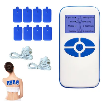 Produktbild von EMS Muskelstimulationsgerät tragbar, 8 Modi 15 Intensitätsstufen, Muskelmassage für Sport Regeneration Rücken Beine Arme, USB wiederaufladbar