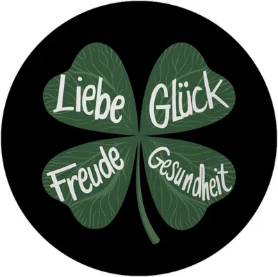 Produktbild von Kleeblatt Magnet mit guten Wünschen