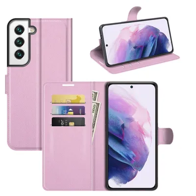 Immagine prodotto di Custodia König Design compatibile con Samsung Galaxy S22 5G, realizzata in ecopelle, per smartphone - Custodia rosa