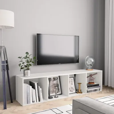 Zdjęcie produktu dla Półka ścienna "Horstdorf" wykonana z płyty wiórowej w kolorze białym. Wymiary (szer./wys./gł.) 143x36x30 cm