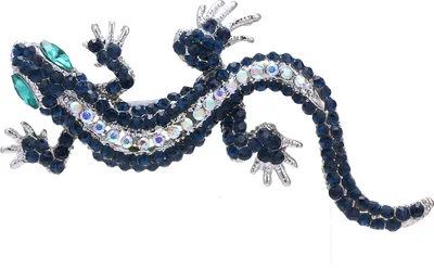 Produktbild von Salamander Brosche Silber Strass Blau