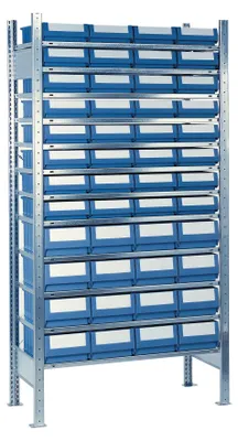Produktbild von Steckregal H2000xB1000xT300mm Grundregal 12 Stahlbden 32 x 2, 16 x 3
