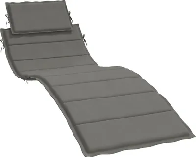 Zdjęcie produktu dla Vidaxl Poduszka na leżak 186x58x3 cm tkanina mieszana ciemnoszara