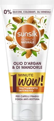 Obrázok produktu pre Sunsilk 1 minútová maska na vlasy s arganovým a mandľovým olejom, 180 ml