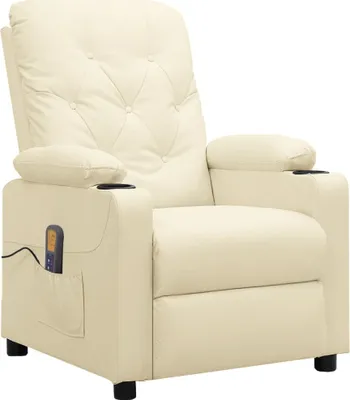 Image de Fauteuil de massage Crème Similicuir