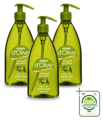 Produktbild von 3 x Dalan d'Olive Flüssigseife - Pflegend mit Olivenöl - 400 ml - Großpackung - 3 Stücke