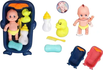Immagine prodotto di Set Da Bagno Per Bambini - Vasca Da Bagno Con Bambola E Accessori A Partire Da 3 Anni