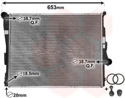 Produktbild von Van Wezel Wasserkühler für BMW 3 E46 + Cabrio Touring Compact Z4 + Coupe