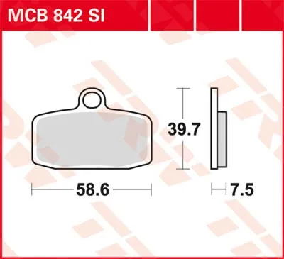 Obrázek produktu pro Sada brzdových destiček TRW MCB842SI TXT E-SX Freeride Electric TC85 ST