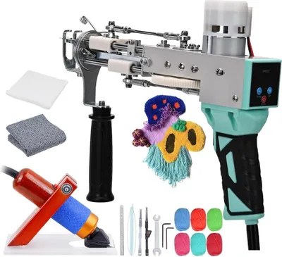 Obrázek produktu pro Tuftingová pistole, digitální regulace rychlosti, lehká konstrukce, zelená sada 2 EU zástrčky