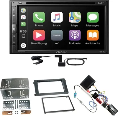 Produktbild von Pioneer AVH-Z5200DAB CarPlay Android Auto Einbauset für Porsche Cayenne bis 2006