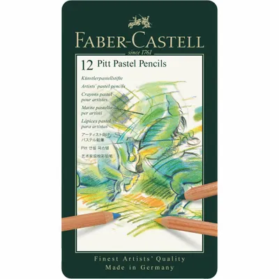 Image de Faber Castell FC-112112 Pastelpotlood Faber-Castell Pitt Metalen Etui A 12 Stuks