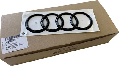 Produktbild von Oryginalne czarne błyszczące logo pierścieni Audi Black Edition z tyłu / z tyłu do Audi Q5 II FY od 2017 r
