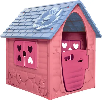 Produktbild von Dohany Spielhaus pink Kinderspielhaus Gartenhaus Indoor Outdoor +2J