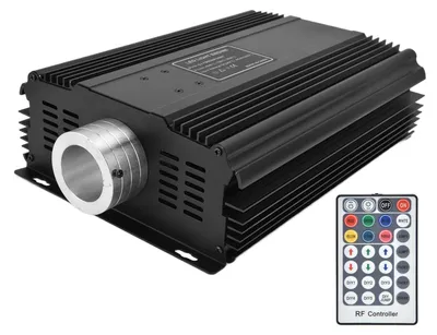 Zdjęcie produktu dla Zestaw oświetlenia światłowodowego LED o mocy 90 W, sterownik światłowodowy RGB+W z 28-przyciskowym pilotem, 1500 lm