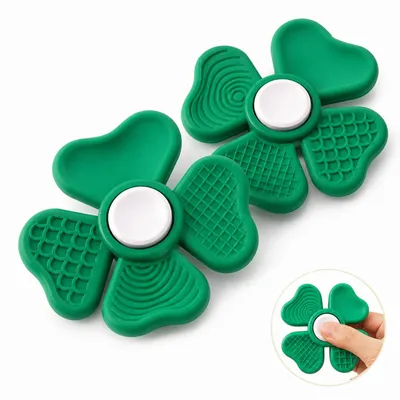 Produktbild von 2er Set Fingerkreisel für Erwachsene, sensorisches Anti-Stress-Spielzeug zur Linderung von Angst und Stress, für Büro, Reisen, Weihnachten & Partys