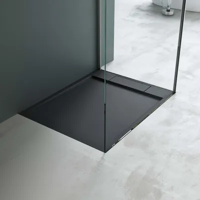 Produktbild von Mai & Mai Duschwanne Duschtasse aus Mineralguss BxTxH: 80x100x4cm Mineralgusswanne Anthrazit Matt Geoma04