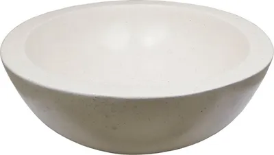 Produktbild von Terrazzo Waschbecken Handwaschbecken Steinbecken Gäste Bad ca 60 x 46 cm Stein Oval Creme Neues Modell T4