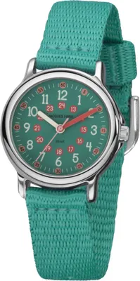 A close-up studio shot of a child's watch.