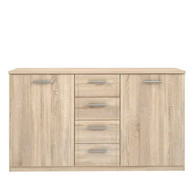 Produktbild von Sideboard GLORIA Sonoma Eiche mit 4 Schubladen, Metallauszügen, 84,3x147x41 cm (HxBxT)