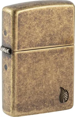 Produktbild von ZIPPO Feuerzeug ARMOR FLAME ANTIQUE BRASS 60007339