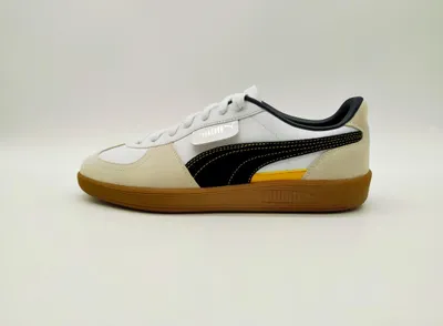 Produktbild von PUMA Sneaker Palermo LTH 01 40 BVB-Version mit schwarzem PUMA-Bogen und BVB-Emblem im Retro-Stil