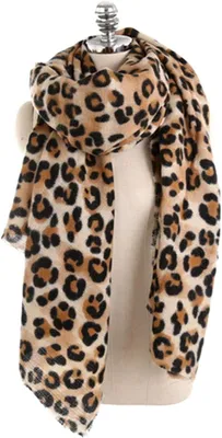 Productafbeelding van Warme sjaal - Kasjmier - Luipaardprint - 200 x 90 cm - Elegant - Multifunctioneel - Sjaal