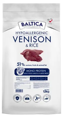 Obrázek produktu pro Hypoalergenní krmivo pro jeleny s rýží BALTICA NUTRACEUTIC L, XL 12 kg