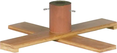 Produktbild von artplants.de Holz Weihnachtsbaumständer Jordi für Kunsttannen, Dunkelbraun, 19 cm, Ø 74 cm - Christbaumständer