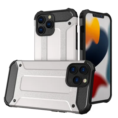 Zdjęcie produktu dla Etui Hybrid Armor do iPhone'a 13 Pro, srebrne