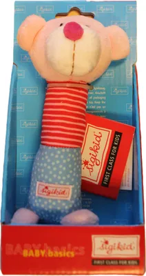 Produktbild von Sigikid - 49392 - Baby.Basics Bär mit Rassel, 16cm, Plüsch