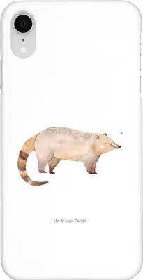 Produktbild von Mr. & Mrs. Panda Iphone XR Handyhülle Nasenbär - Weiß - Geschenk, Rüsselbär, Nasenbären, Bär, Premium Kunststoff, Lustige Sprüche, Handy Case