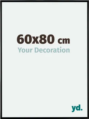 Produktbild von Your Decoration Bilderrahmen, Kunststoff, Schwarz, 60x80 cm, Matt, UV-beständig, entspiegelt, für Wohnzimmer, Schlafzimmer, Büro, ohne Passepartout, nicht für Diamond Paintings.