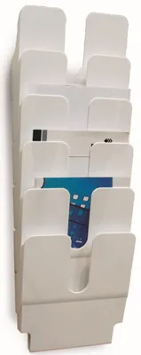 Zdjęcie produktu dla DURABLE Pojemnik na ulotki FLEXIPLUS 6 A4 pionowy, Bia?y, 1700008011