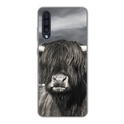Produktbild von MuchoWow® Handyhülle Schutzhülle Hülle für Samsung Galaxy A30s Schottischer Highlander - Tiere - Hörner Silikon Softcase Handy Hülle - Karteninhaber