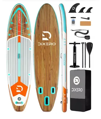 Zdjęcie produktu dla Lebula sup deska pompowana do pływania paddle stand up zestaw 335cm imitacja drewna