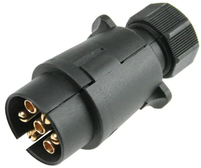 Produktbild von as-Schwabe Camping Stecker 7-polig 12V Anhänger-Stecker Wohnwagen Wohnmobil IP44
