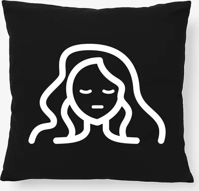 Produktbild von Huuraa Kissen Jungfrau Sternzeichen Symbol 40x40cm mit Füllung Black Baumwolle Dekokissen Geschenkidee