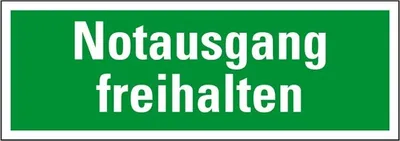 Produktbild von Dreifke® Aufkleber I Rettungszeichen Notausgang freihalten, praxisbewährt, Fo...