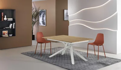 Produktbild von Pulse - Ausziehbarer Tisch (140/190 x 90 cm) aus weißem Melamin